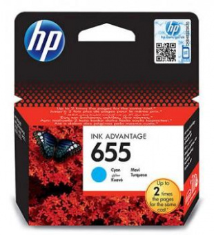 Картридж струйный HP 655 CZ110AE голубой (600стр.) для HP DJ IA 3525/4615/4625/5525/6525 от магазина РЭССИ
