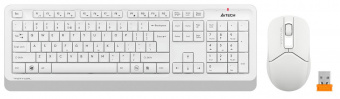 Клавиатура + мышь A4Tech Fstyler FG1012 клав:белый мышь:белый USB беспроводная Multimedia от магазина РЭССИ