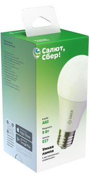 Умная лампа Sber А60 SBDV-00019 E27 9Вт 806lm Wi-Fi (упак.:1шт) (SBDV-00019) от магазина РЭССИ