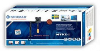 Кронштейн для мониторов ЖК Kromax OFFICE-1 темно-серый 15"-32" макс.10кг настольный поворот и наклон от магазина РЭССИ
