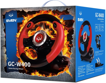 Руль Sven GC-W400 10кноп. (с педалями) черный от магазина РЭССИ