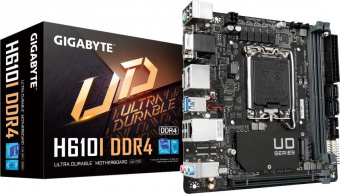 Материнская плата Gigabyte H610I DDR4 Soc-1700 Intel H610 2xDDR4 mini-ITX AC`97 8ch(7.1) GbLAN+VGA+HDMI+DP от магазина РЭССИ