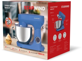 Миксер планетарный Starwind SPM4172 1800Вт васильковый от магазина РЭССИ