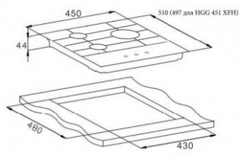 Газовая варочная поверхность Weissgauff HGG 451 XFh нержавеющая сталь от магазина РЭССИ