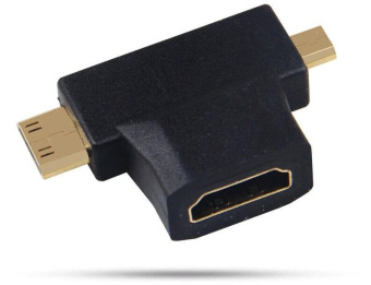 Переходник аудио-видео Premier 5-895-6 Micro HDMI (m)/HDMI (f)/Mini HDMI (m) черный от магазина РЭССИ