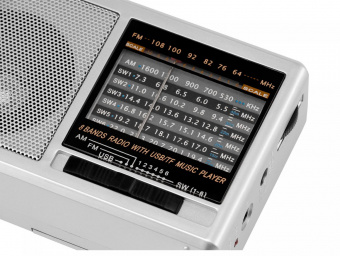 Радиоприемник портативный Hyundai H-PSR160 серебристый USB microSD от магазина РЭССИ