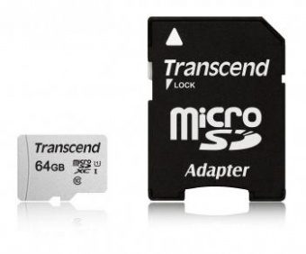 Флеш карта microSDXC 64Gb Class10 Transcend TS64GUSD300S-A + adapter от магазина РЭССИ