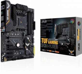 Материнская плата Asus TUF GAMING B450-PLUS II Soc-AM4 AMD B450 4xDDR4 ATX AC`97 8ch(7.1) GbLAN RAID+HDMI+DP от магазина РЭССИ