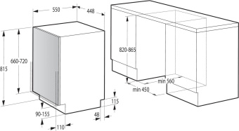 Посудомоечная машина встраив. Gorenje GV520E15 1760Вт узкая белый от магазина РЭССИ