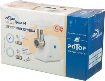 Мясорубка Ротор Дива-М ЭМШ 30/230-4 1500Вт белый от магазина РЭССИ