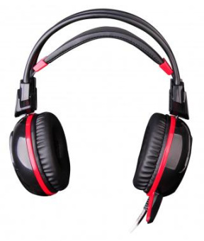 Наушники с микрофоном A4Tech Bloody G300 черный/красный 2.2м мониторные оголовье (G300 BLACK+RED) от магазина РЭССИ