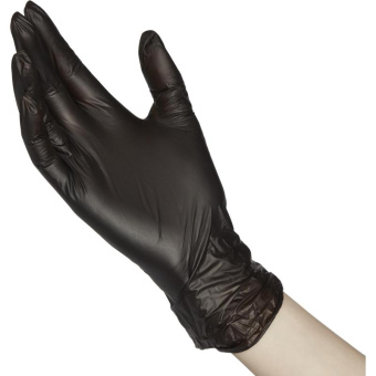 Виниловые неопудренные перчатки AVIORA черные р.S 100 шт. 402-734 от магазина РЭССИ