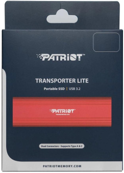 Накопитель SSD Patriot USB-C 2TB PTPL2TBPEC Lite Transporter 2.5" красный от магазина РЭССИ