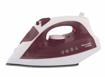 Утюг Maxwell MW-3006 2400Вт белый/бордовый от магазина РЭССИ