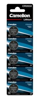 Батарея Camelion Lithium CR2032 BL-5 CR2032 210mAh (5шт) блистер от магазина РЭССИ