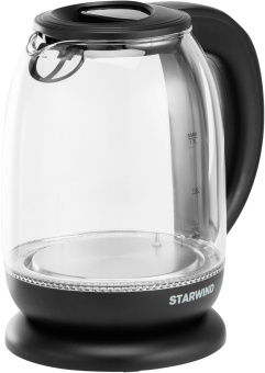 Чайник электрический Starwind SKS4517 1.7л. 2200Вт черный (корпус: стекло) от магазина РЭССИ