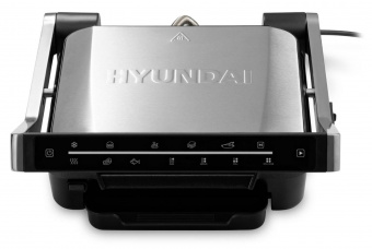 Электрогриль Hyundai HYG-3022 2000Вт серебристый/черный от магазина РЭССИ