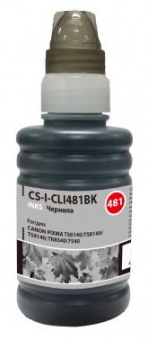Чернила Cactus CS-I-CLI481BK черный 100мл для Canon Pixma TR7540/TR8540/TS6140/TS8140/TS9140 от магазина РЭССИ