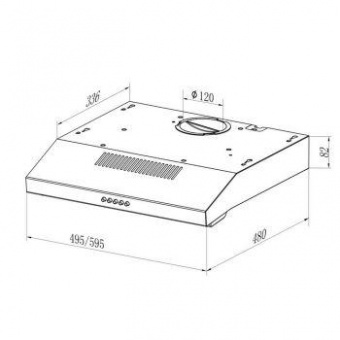 Вытяжка козырьковая Lex S 500 WH белый управление: кнопочное (1 мотор) от магазина РЭССИ