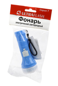 Фонарь ULTRAFLASH 828-TH 1LED (голубой с белым) BL1 от магазина РЭССИ