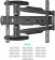 Картинка Кронштейн для телевизора Onkron NP47 черный 40"-75" макс.35кг настенный поворот и наклон от магазина РЭССИ Кронштейн для телевизора Onkron NP47 черный 40"-75" макс.35кг настенный поворот и наклон от магазина РЭССИ