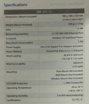 Ubiquiti NanoBeam 2AC-13 антенна параболическая активная от магазина РЭССИ