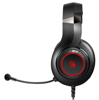 Наушники с микрофоном A4Tech Bloody G220 черный 2м мониторные оголовье (G220 AUX3.5-4PIN + USB) от магазина РЭССИ