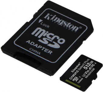 Флеш карта microSDXC 512Gb Kingston SDCS2/512GB Canvas Select Plus + adapter от магазина РЭССИ
