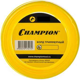 Леска для садовых триммеров Champion C5025 d=2.4мм L=12м от магазина РЭССИ