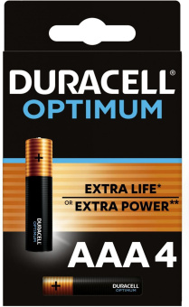 Батарея Duracell Alkaline LR03 Optimum AAA (4шт) блистер от магазина РЭССИ