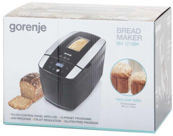 Хлебопечь Gorenje BM1210BK 800Вт черный/серебристый от магазина РЭССИ