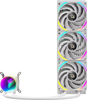 Система водяного охлаждения Formula Oasis L360 ARGB Soc-AM5/AM4/1200/2066/1700/1851 белый 4-pin 1-27dB Al+Cu 360W Ret (OASIS L360 ARGB WH) от магазина РЭССИ