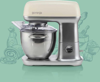 Кухонная машина Gorenje Retro MMC1000RL планетар.вращ. 1000Вт бежевый от магазина РЭССИ