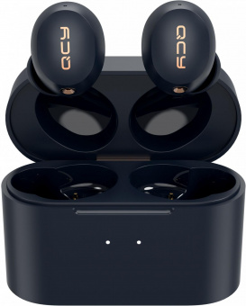 Гарнитура вкладыши QCY HT01 0.5м синий беспроводные bluetooth в ушной раковине от магазина РЭССИ