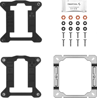 Устройство охлаждения(кулер) Deepcool AG400 Soc-AM5/AM4/1200/1700/1851 серебристый/черный 4-pin 18-31.6dB Al+Cu 220W 614gr Ret (R-AG400-BKNNMN-G-1) от магазина РЭССИ