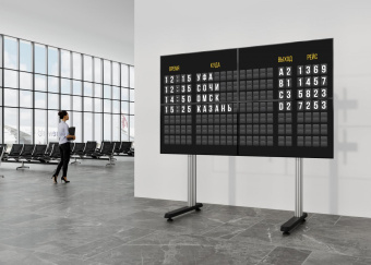 Стойка для телевизора Cactus CS-FS-TV4-PRO черный 32"-70" макс.50кг напольный мобильный от магазина РЭССИ