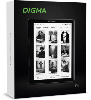 Электронная книга Digma F4 5.83" E-Ink 680x920 Touch Screen 1.2Ghz 1Gb/8Gb/SD/microSDHC/подсветка дисплея черный от магазина РЭССИ