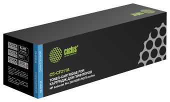 Картридж лазерный Cactus CS-CF211A CF211A голубой (1800стр.) для HP LJ Pro 200 M251/M276 от магазина РЭССИ
