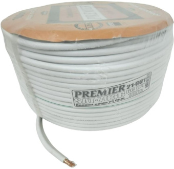 Кабель Premier SAT-703B BC WT 100м. белый (21-601 100) от магазина РЭССИ