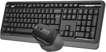 Клавиатура + мышь A4Tech Fstyler FG1035 клав:черный/серый мышь:черный/серый USB беспроводная Multimedia (FG1035 GREY) от магазина РЭССИ