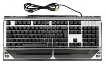 Клавиатура Оклик 980G HUMMER механическая серебристый/черный USB for gamer LED (подставка для запястий) (499580) от магазина РЭССИ
