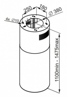 Вытяжка каминная Maunfeld Lee Isla 39 белый управление: кнопочное (1 мотор) от магазина РЭССИ