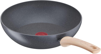 Сковорода ВОК (WOK) Tefal Natural Force G2661972 круглая 28см покрытие: Mineralia+ non-stick ручка несъемная (без крышки) серый (2100118262) от магазина РЭССИ