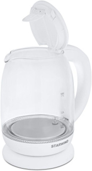 Чайник электрический Starwind SKG4215 1.7л. 2200Вт белый корпус: стекло/пластик от магазина РЭССИ
