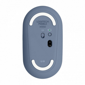 Мышь Logitech M350 голубой оптическая (1000dpi) silent беспроводная BT/Radio USB (2but) от магазина РЭССИ