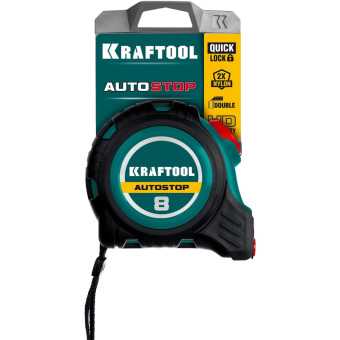 Рулетка с автостопом KRAFTOOL AutoStop 8 м 3412-8-25 от магазина РЭССИ