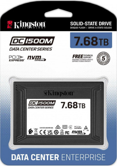 Накопитель SSD Kingston PCI-E 3.0 x4 7.68Tb SEDC1500M/7680G DC1500M 2.5" 1.6 DWPD от магазина РЭССИ