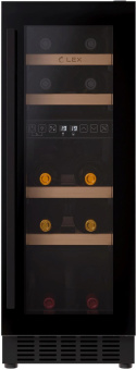 Винный шкаф Lex LWD3017BL dual zone 1-нокамерн. черный от магазина РЭССИ