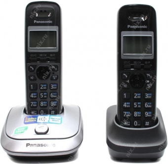 Р/Телефон Dect Panasonic KX-TG2512RU1 серый металлик (труб. в компл.:2шт) АОН от магазина РЭССИ