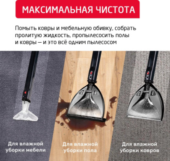 Пылесос ARNICA VIRA моющий с аквафильтром красный ET12200 от магазина РЭССИ